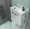 Oristo Silver szafka z umywalką 55x55x22cm biały połysk OR33-ZD2D-55-1-P